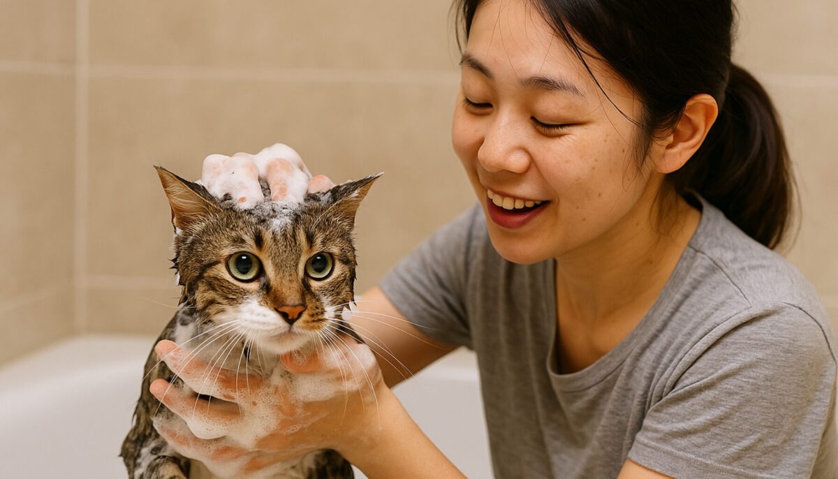 猫のシャンプー代用に人間用はダメ？安全な洗い方と注意点を解説